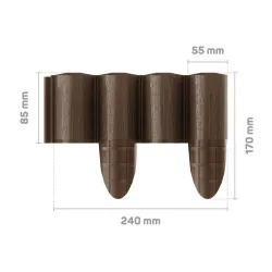 Aiapiire Garden Center Eco, 240 cm x 17 cm, pruun v., 10 tk