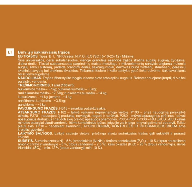 Mēslojums kartupeļiem garden center 10kg