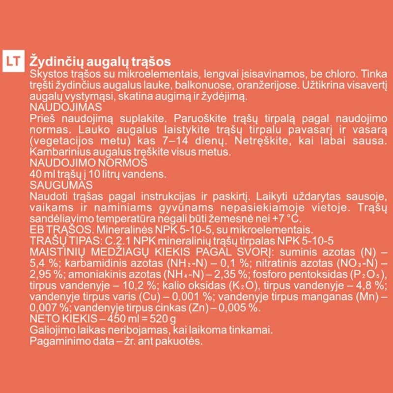 Mēsloj. zied.augiem garden center 450ml