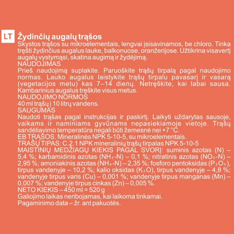 Mēslojums ziedošiem augiem Garden Center, šķidrums, 0.45 l