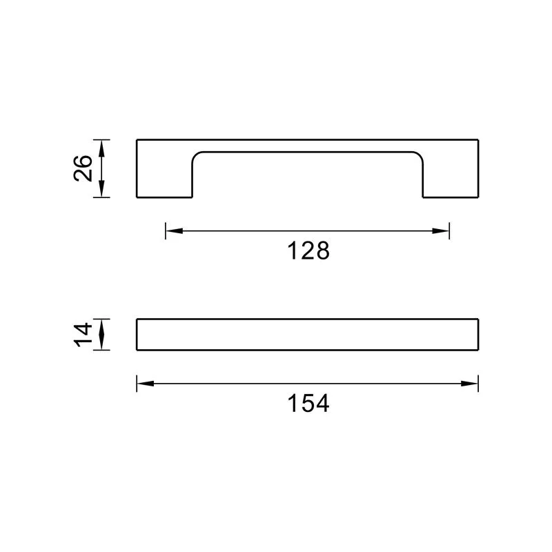 Furniture handle 5903-128 brass
