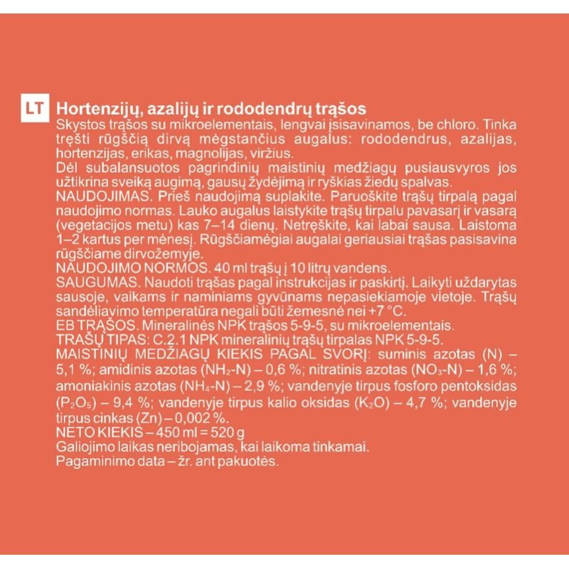 Mēsl.rodod.un acālij.garden center 450ml