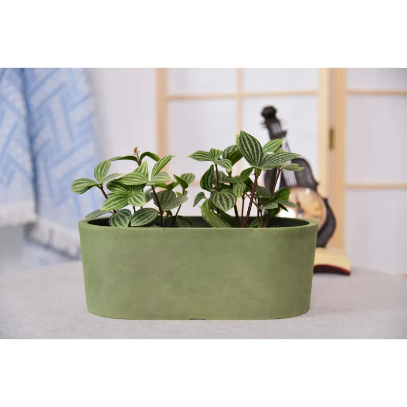 Puķu pods Domoletti M-18C32, spw, 32 cm x 16 cm, zaļa