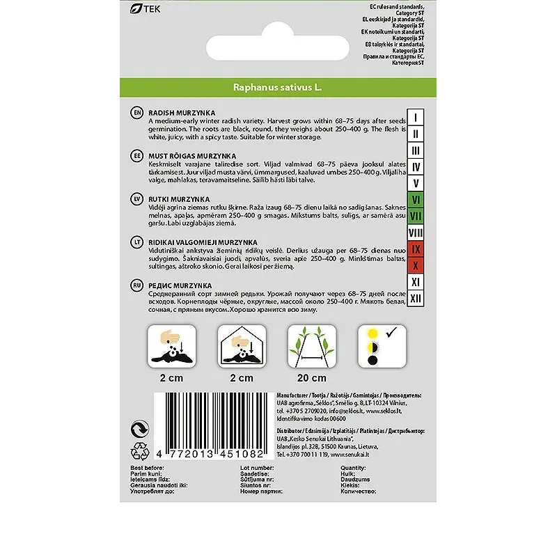 Sēklas Okko, rutki MURZYNKA, 2 g