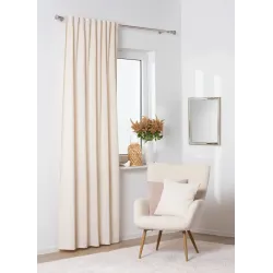 Nakts aizkari Domoletti MILA, krēmkrāsa, 140 cm x 260 cm