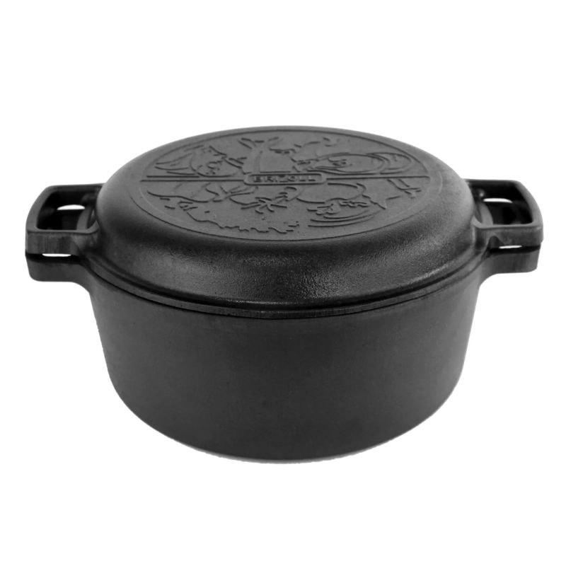 Katls čuguna 4l ar vāks-panna 24cm