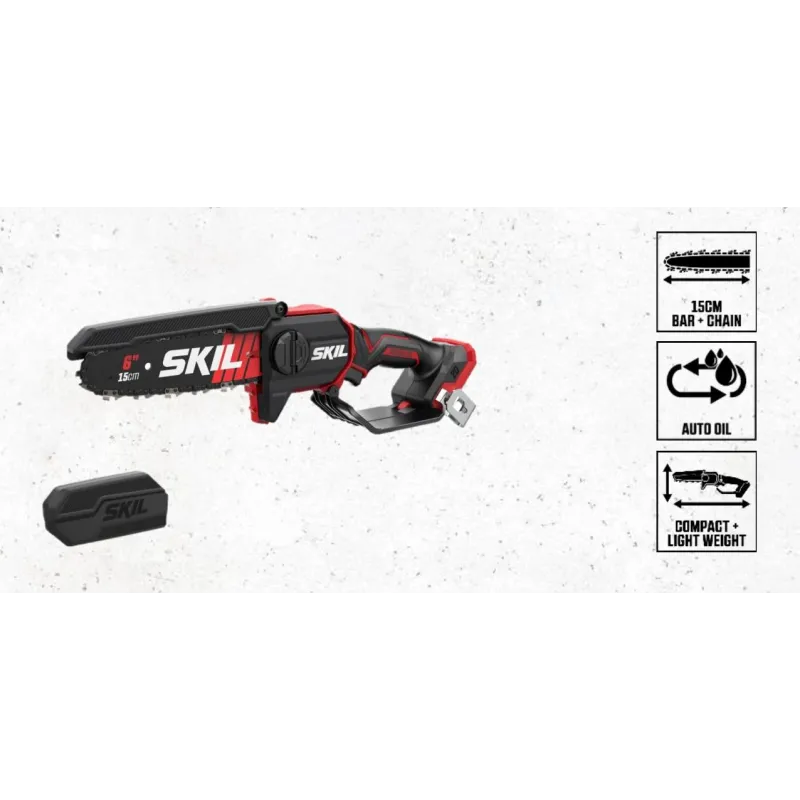 Motorzāģis Skil GS1E0512CA, 15 cm, bez akumulatora
