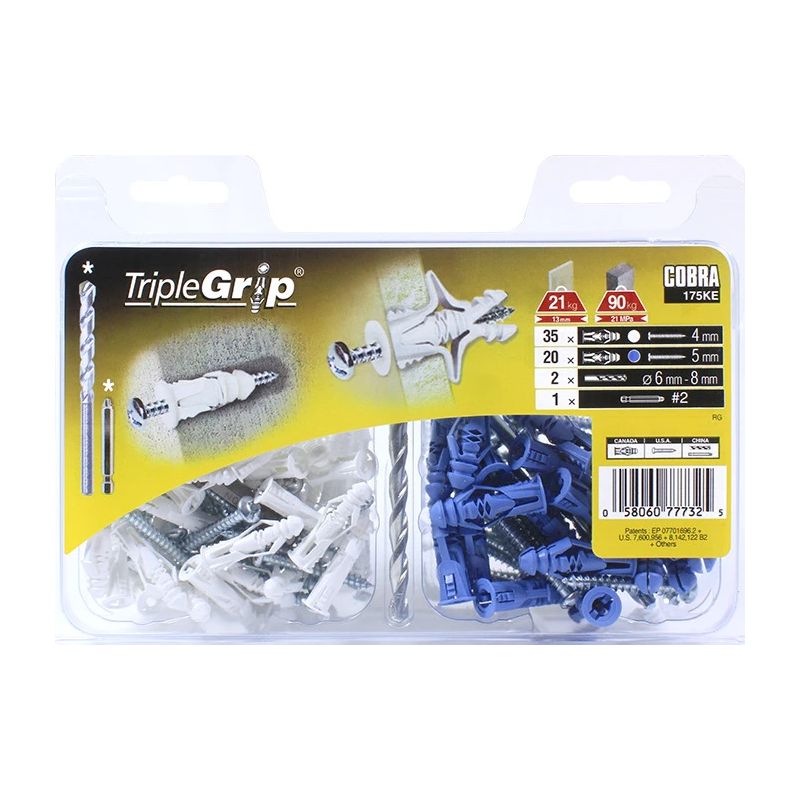 Dībelis ģipšk. 5x32 mm plastm. 55 gab.