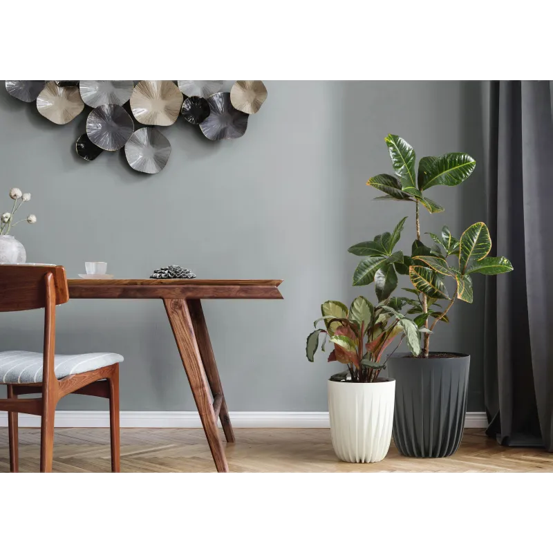 Puķu pods Lamela Mira 914-05, plastmasa, balta