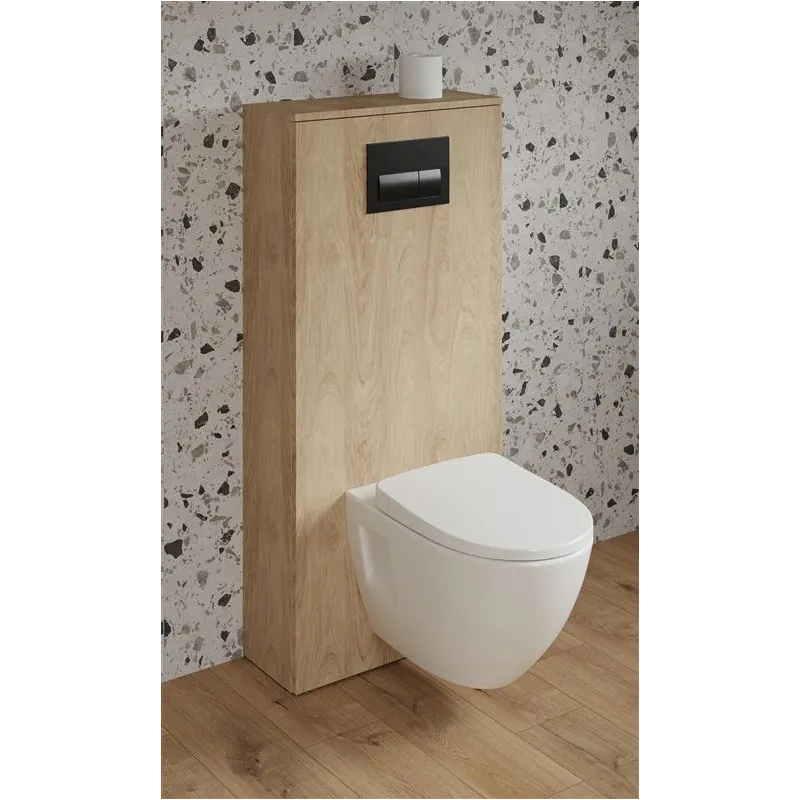 Vannas istabas skapītis WC rāmim Cersanit Atrato, brūngans, 22.2 cm x 56 cm x 120.5 cm