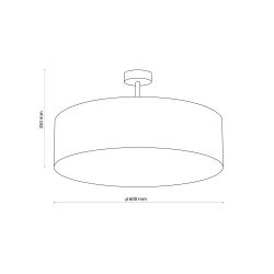 Lampa griestu rondo e27 4x15w 60cm balta