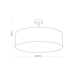 Lampa griestu rondo e27 4x15w 60cm balta