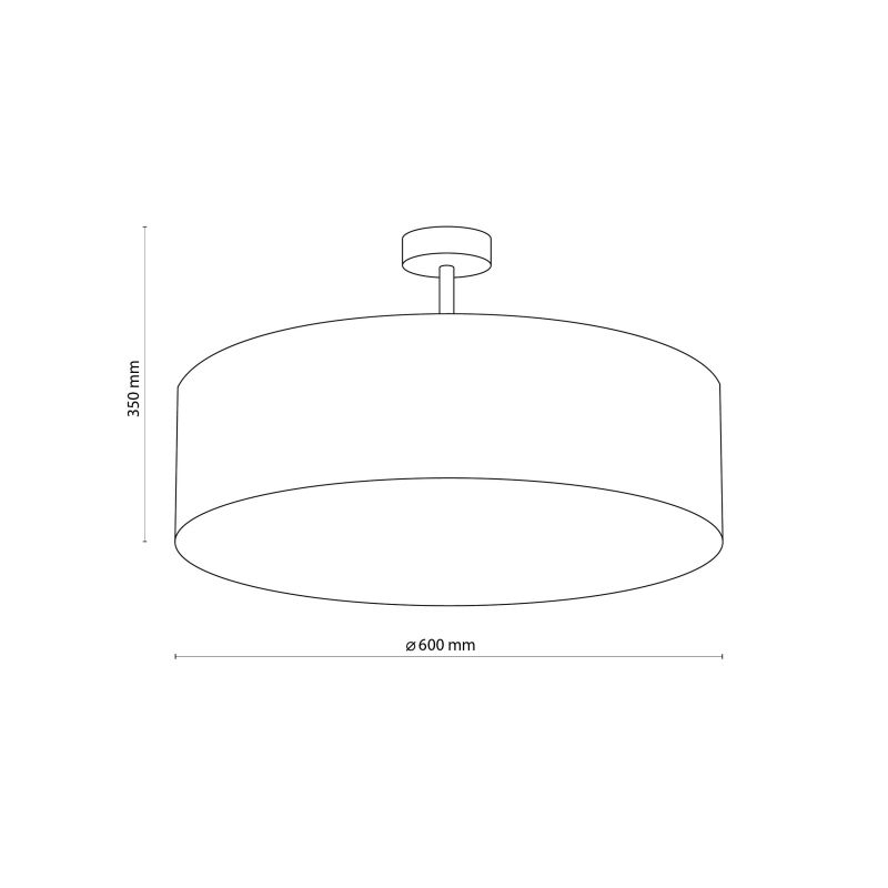 Lampa griestu rondo e27 4x15w 60cm balta
