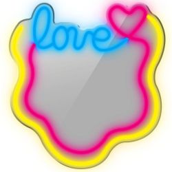 Manta MASNL131MT Style Neon Lights LOVE LED Neon Mirror