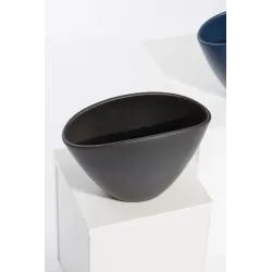 Puķu pods Domoletti, keramika, melna krās.