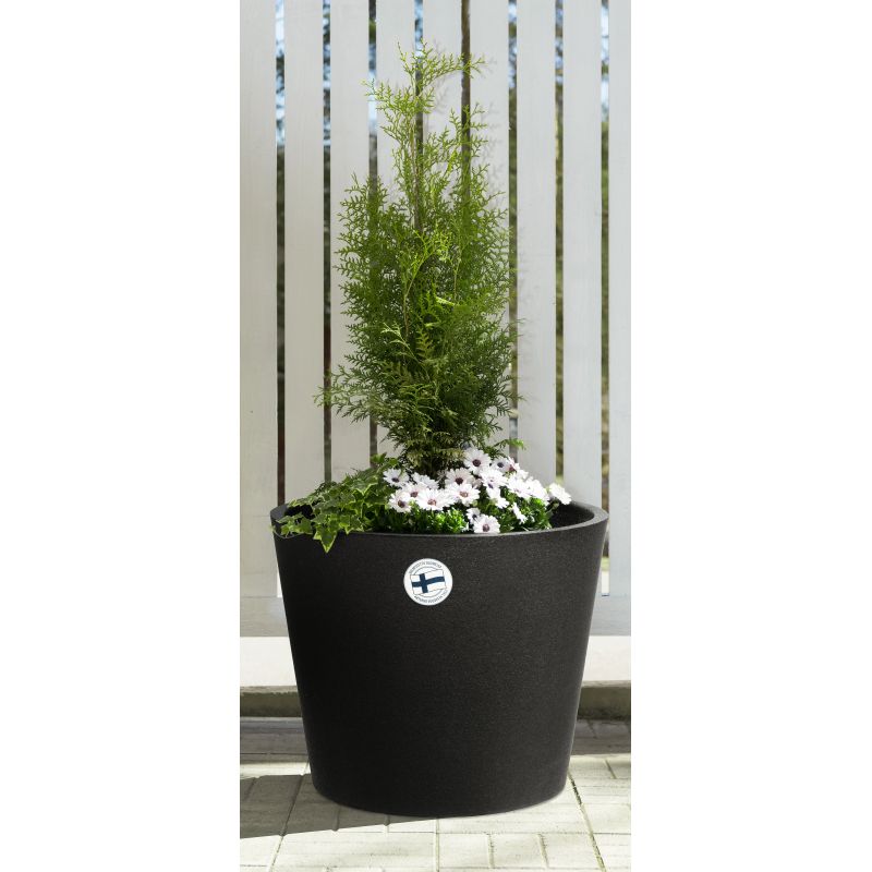 Puķu pods termo classic d60 melns