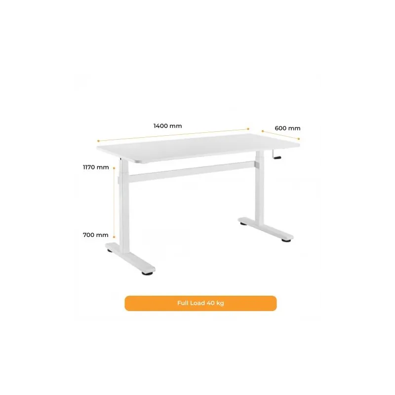 Rakstāmgalds regulējams augstums Stok Up Up – Loki, balta krās.