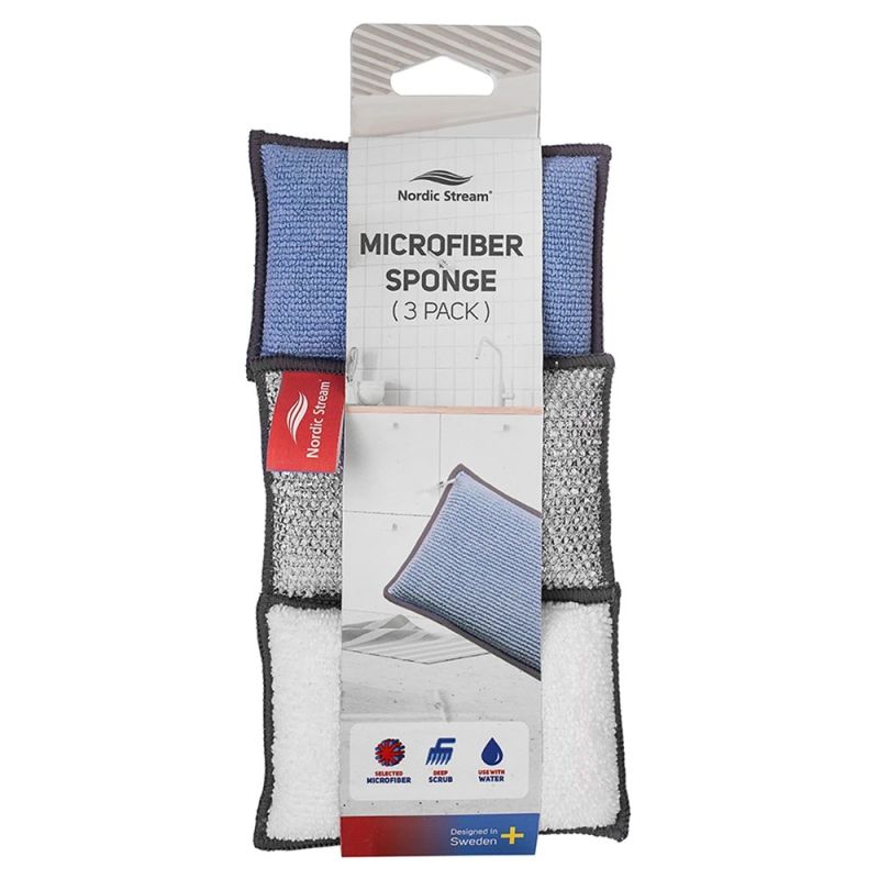 Mikrošķiedras sūkļu komplekts. 3 gab.
