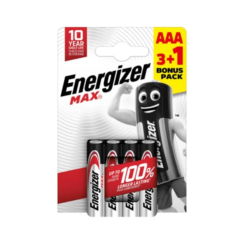 Baterijas Energizer EN2400B3+1MAX, AAA, 1.5 V