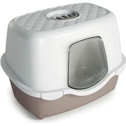 Stefanplast Kaķu tualete TRES CHIC Indoor ,balts-pūderbēša,