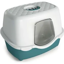 Stefanplast Kaķu tualete TRES CHIC Indoor ,balts-angļu zaļš,