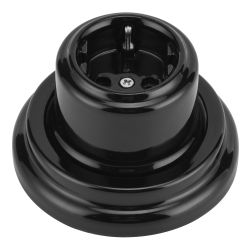 Rozete retro porcelāna melns + rāmis