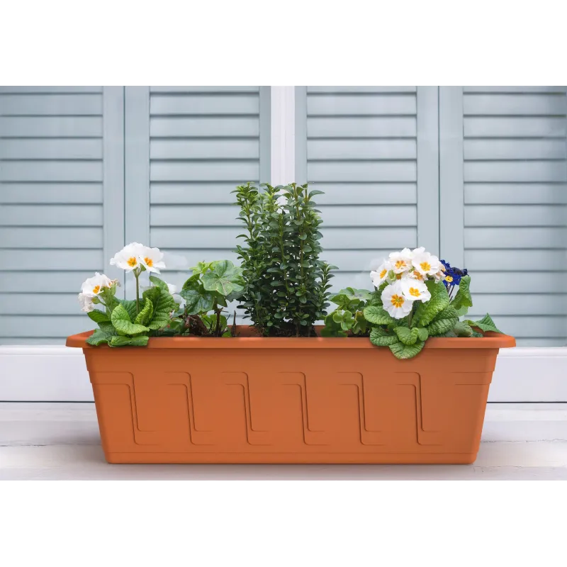 Balkona stādītājs Plastkon Garden 41105602, plastmasa, 58.5 cm x 17 cm, brūna krās.