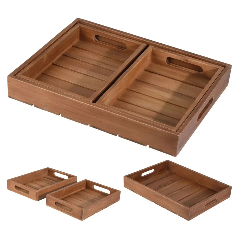 Servēšanas paplātes komplekts Serving Tray J11301330, Brūna krās.