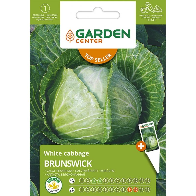 Sēklas Garden Center, dārza kāposti Brunswick, 2 g