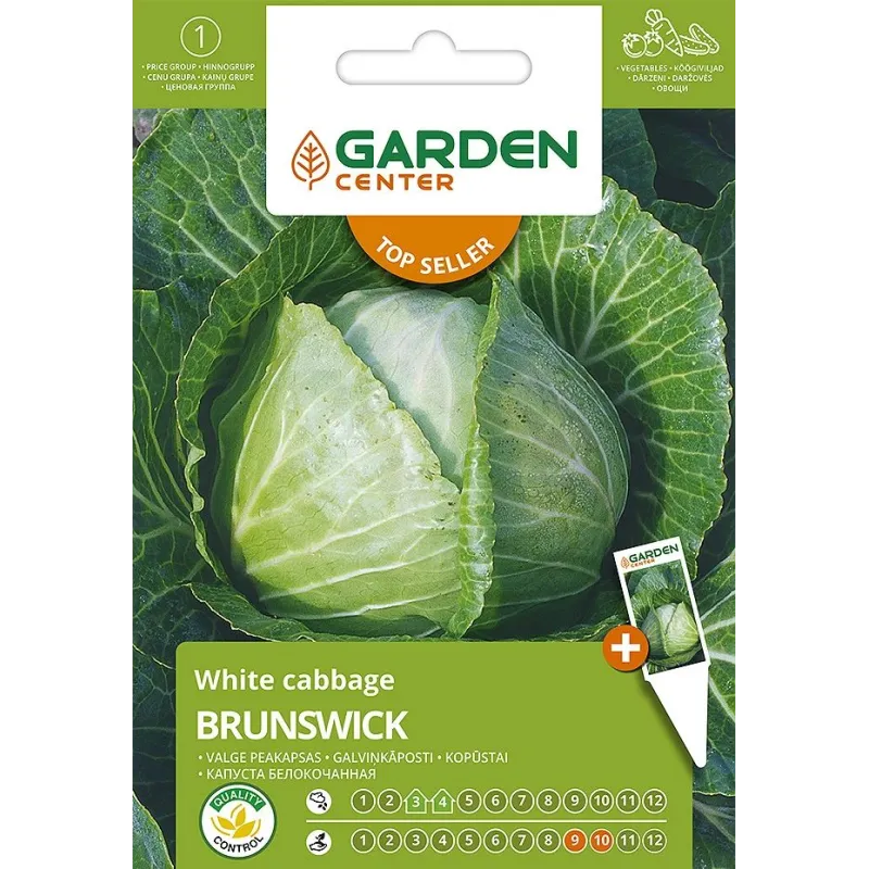 Sēklas Garden Center, dārza kāposti Brunswick, 2 g