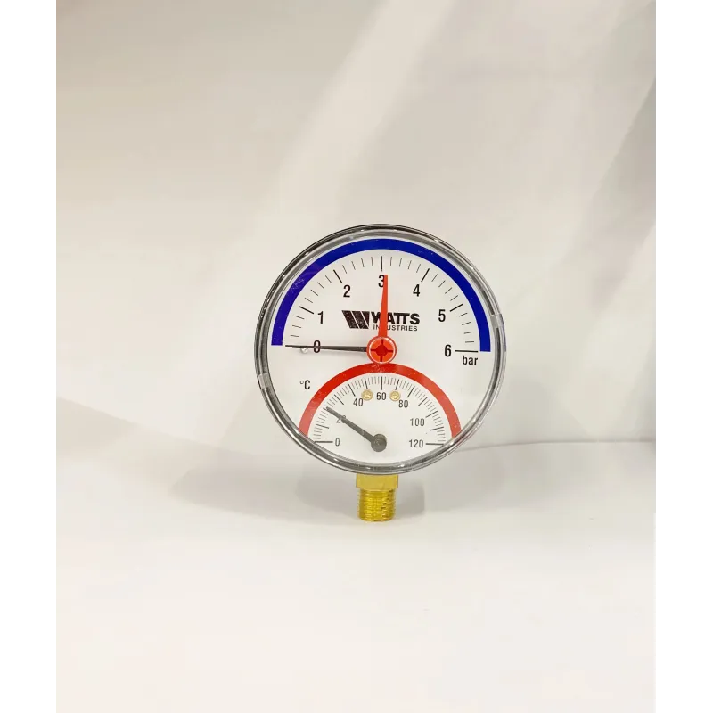 Termomanometrs Watts 10018749, 80 mm, 6 Bar
