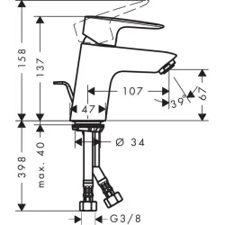 Valamusegisti Hansgrohe MySport 71110, kroom v.