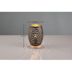 Lampa galda bidar e27 melna-zelta