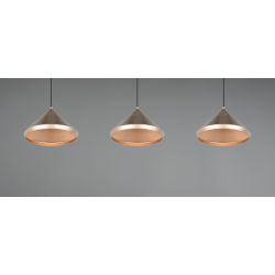 Gr.lampa laguna led 3x2300-4000k pelēka