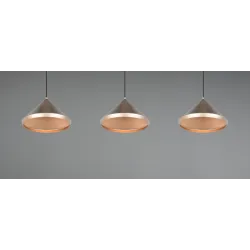 Gr.lampa laguna led 3x2300-4000k pelēka