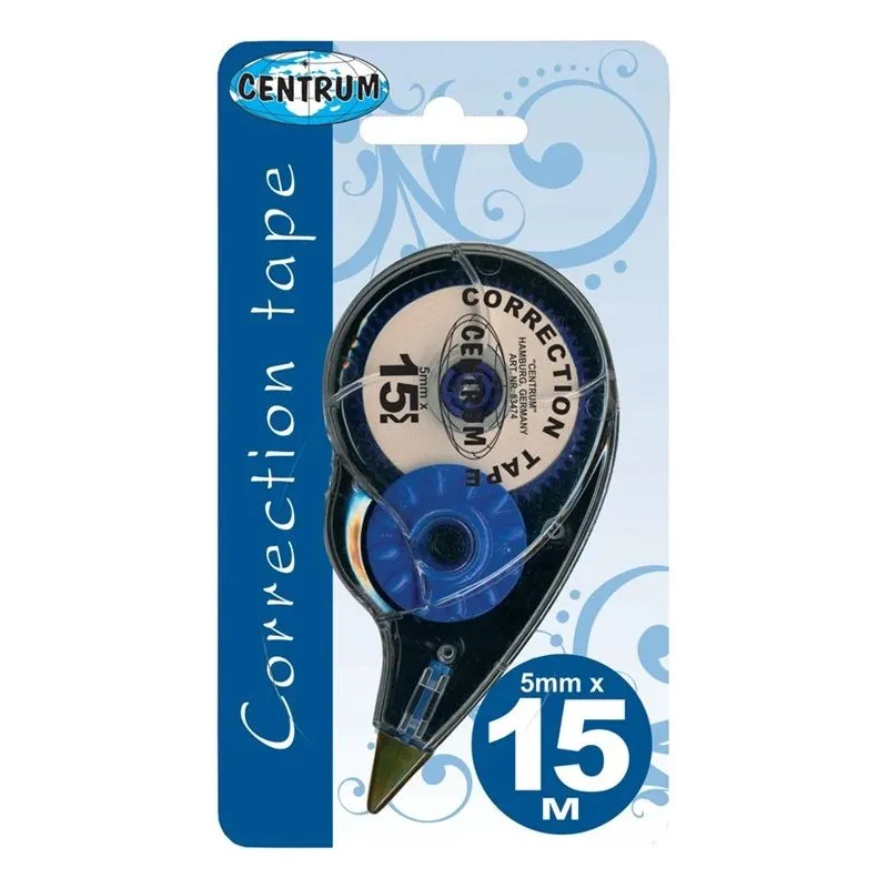 Korekcijas lente Centrum 83474, 15000 mm x 5 mm, balta krās.