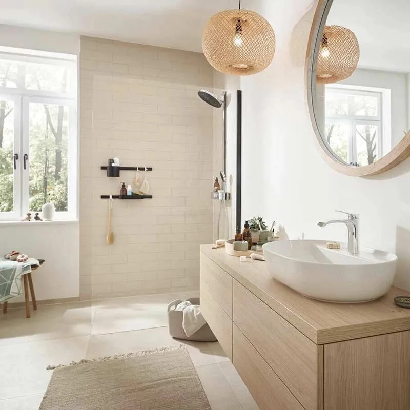 Dušas sistēma ar termostata jaucējkrānu Hansgrohe Pulsify S 24240000, hroma