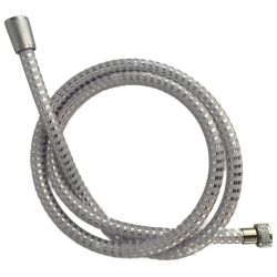 Dušas pievads AB PVC 150cm, hromēts-balts