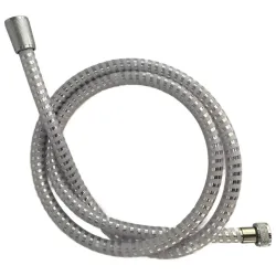 Dušas pievads AB PVC 150cm, hromēts-balts