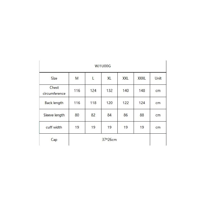 Lietusmētelis wj1u00g xl