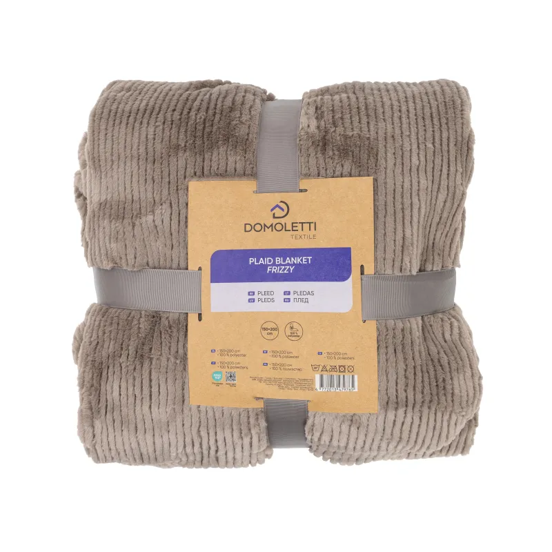 Pledi Domoletti Frizzy, brūngans, 150 cm x 200 cm