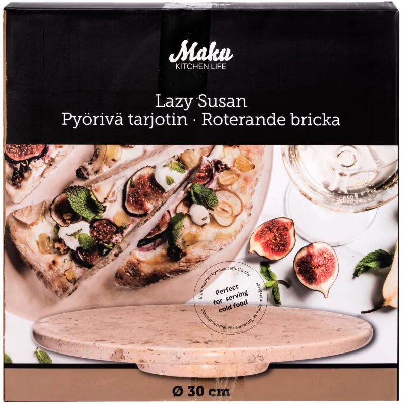 Servēšanas šķīvis Maku Lazy Susan, 30 cm x 4 cm, 30 cm, DIA 30 cm, Brūngans