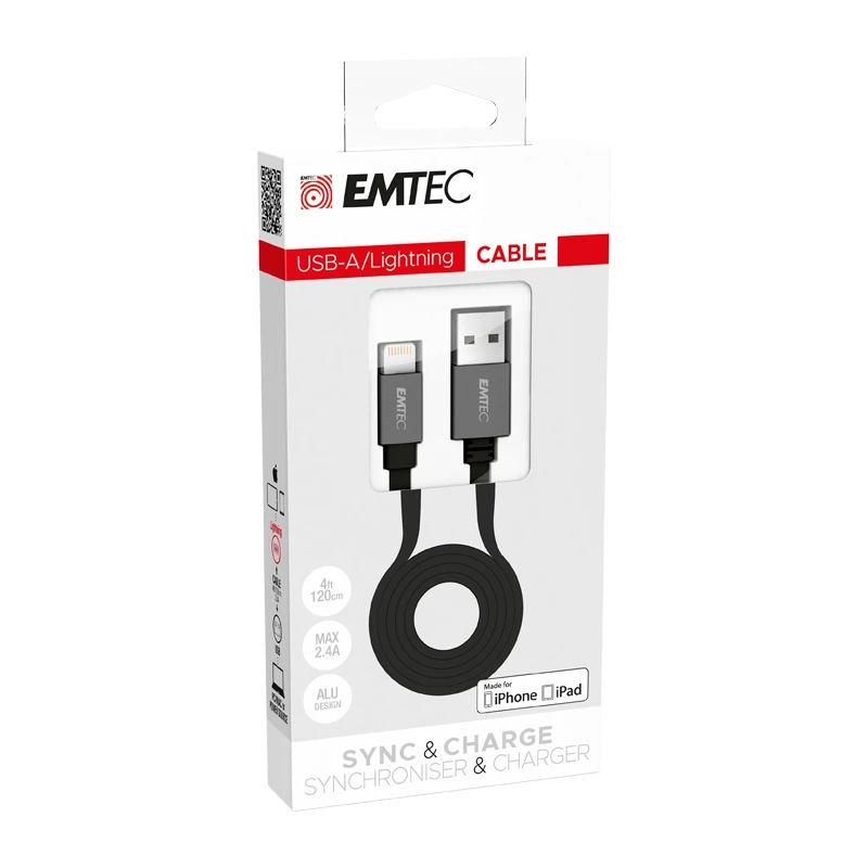 Emtec Cable USB-A to Lightning 1.2m
