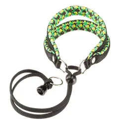 Regulējamas krūšu siksnas Ferplast Agila Fantasy 2, melna krās.-zaļa krās., 370 - 450 mm x 15 mm