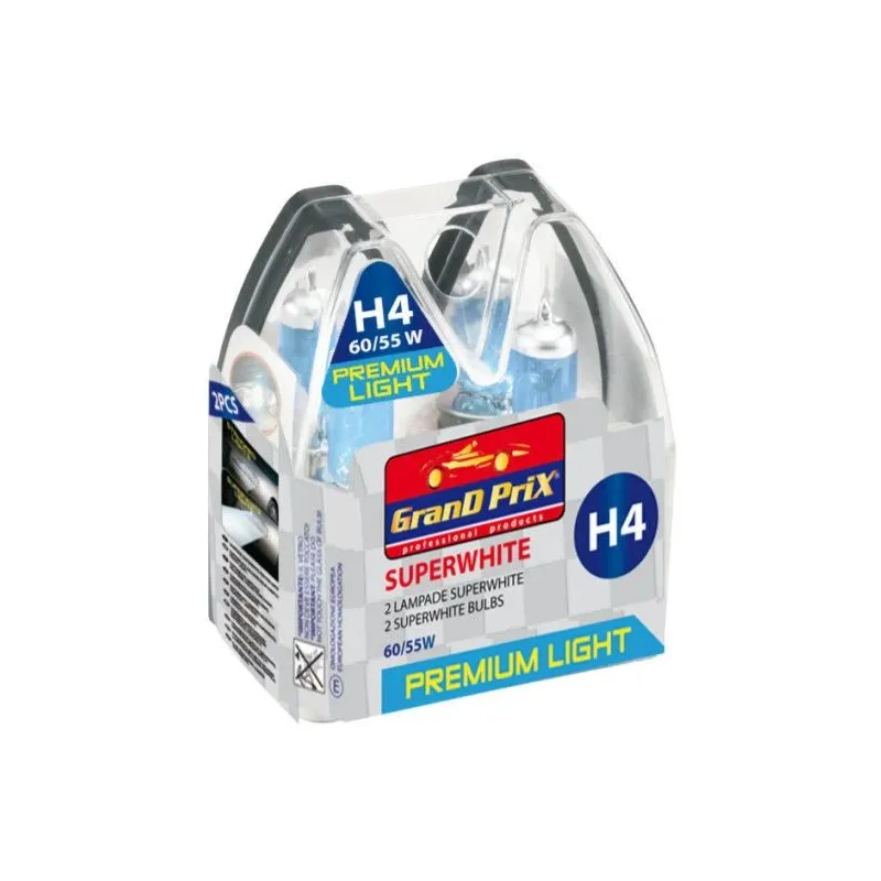 Auto spuldze Bottari Grand Prix Superwhite, halogēnā spuldze, balta krās., 12 V