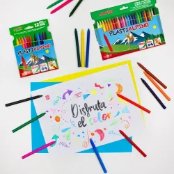 Vaska krītiņi plastialpino 24 krāsu 8 mm