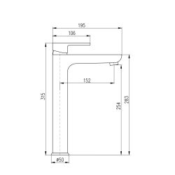 Izl.jaucējkr.verona dvt530 5cmatz matēts