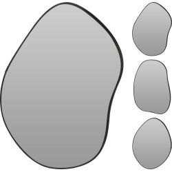 Spogulis 40x30x1.5cm melns