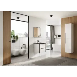 Vonios spintelė su praustuvu Masterjero Aria, balta sp., 46 cm x 80 cm x 60 cm