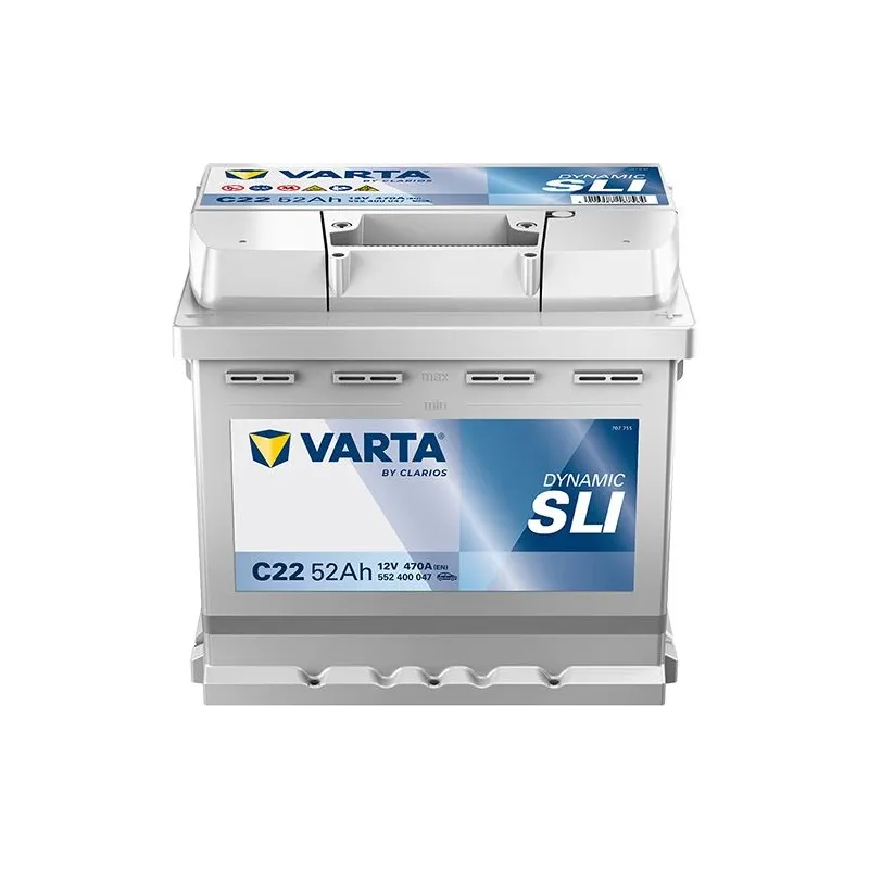 Akumulators Varta SLI C22, 12 V, 52 Ah, 470 A
